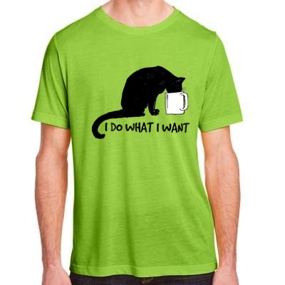 Black Cat Do What I Want Red Cup Funny My Cat Cute Gift Adult ChromaSoft Performance T-Shirt