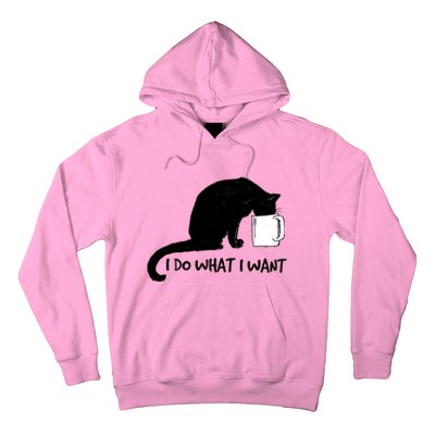 Black Cat Do What I Want Red Cup Funny My Cat Cute Gift Hoodie