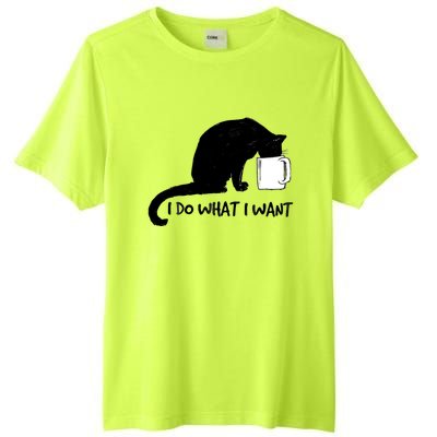 Black Cat Do What I Want Red Cup Funny My Cat Cute Gift Tall Fusion ChromaSoft Performance T-Shirt