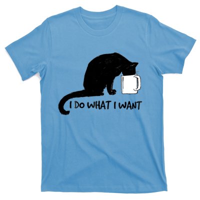 Black Cat Do What I Want Red Cup Funny My Cat Cute Gift T-Shirt