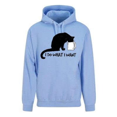 Black Cat Do What I Want Red Cup Funny My Cat Cute Gift Unisex Surf Hoodie