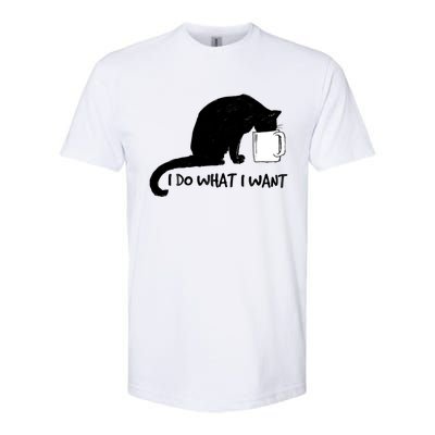 Black Cat Do What I Want Red Cup Funny My Cat Cute Gift Softstyle CVC T-Shirt