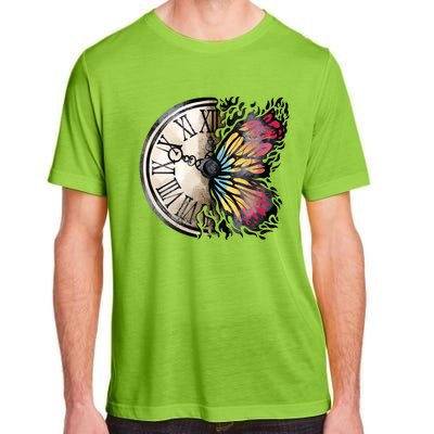 Butterfly Clock Design Adult ChromaSoft Performance T-Shirt