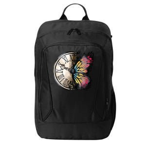 Butterfly Clock Design City Backpack