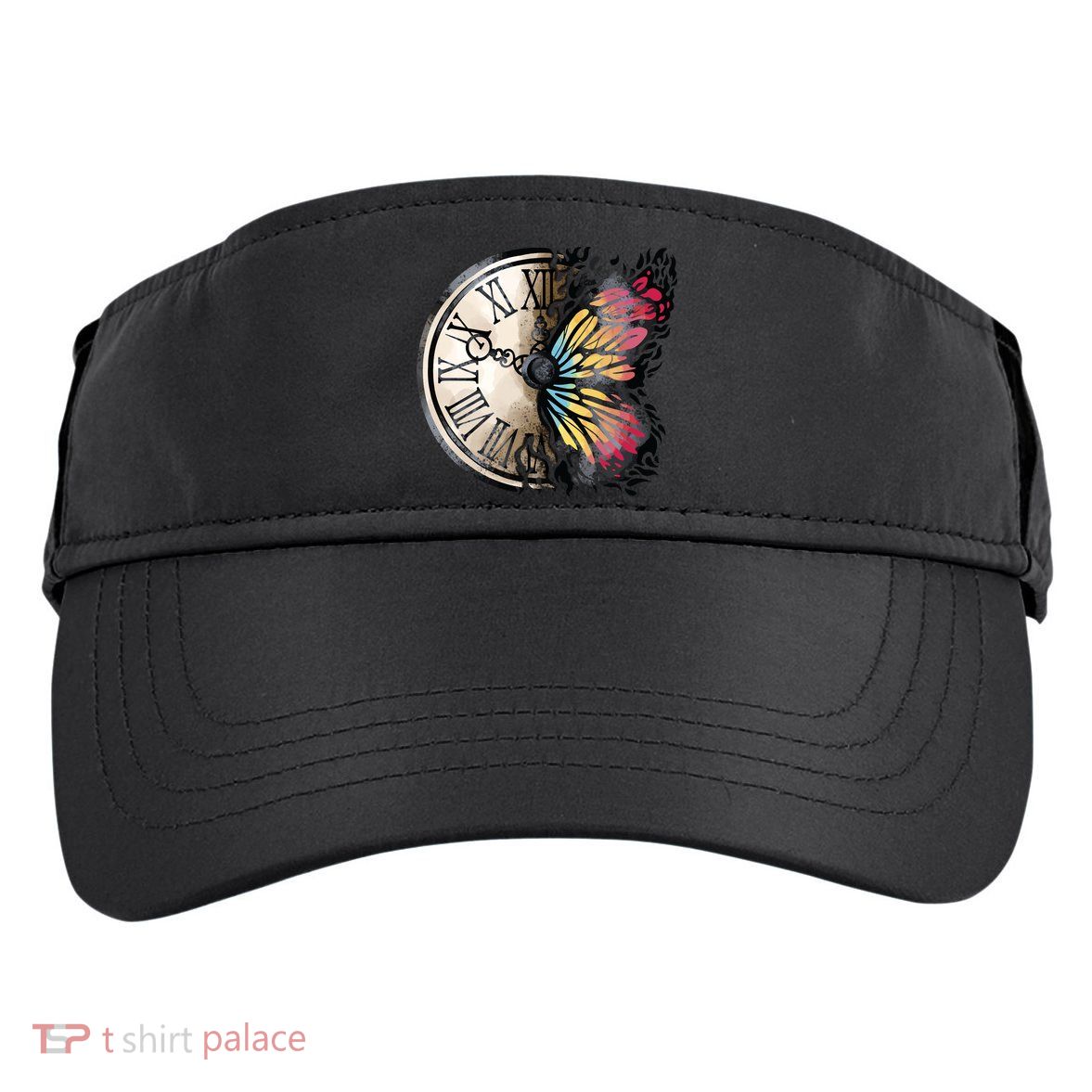 Butterfly Clock Design Adult Drive Performance Visor