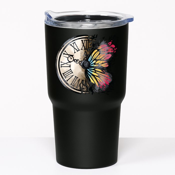 Butterfly Clock Design Tumbler