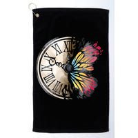 Butterfly Clock Design Golf Towel