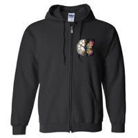 Butterfly Clock Design Full Zip Hoodie