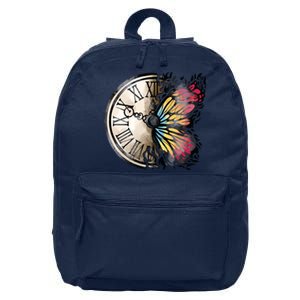 Butterfly Clock Design 16 in Basic Backpack