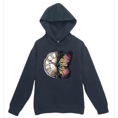 Butterfly Clock Design Urban Pullover Hoodie