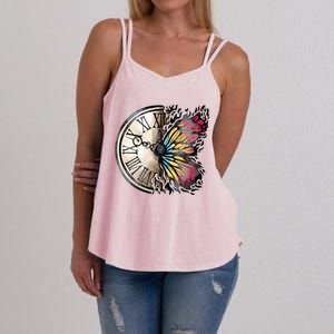 Butterfly Clock Design Women's Strappy Tank