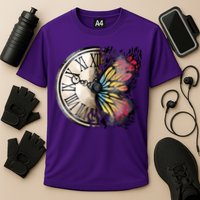 Butterfly Clock Design Performance Shirt