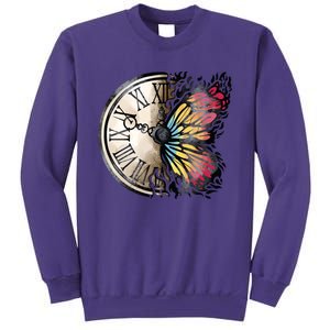 Butterfly Clock Design Sweatshirt