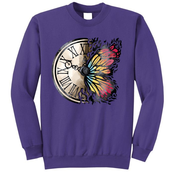 Butterfly Clock Design Sweatshirt