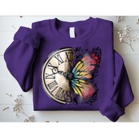Butterfly Clock Design Sweatshirt