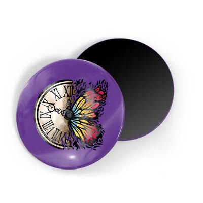 Butterfly Clock Design Magnet