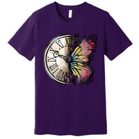 Butterfly Clock Design Premium T-Shirt