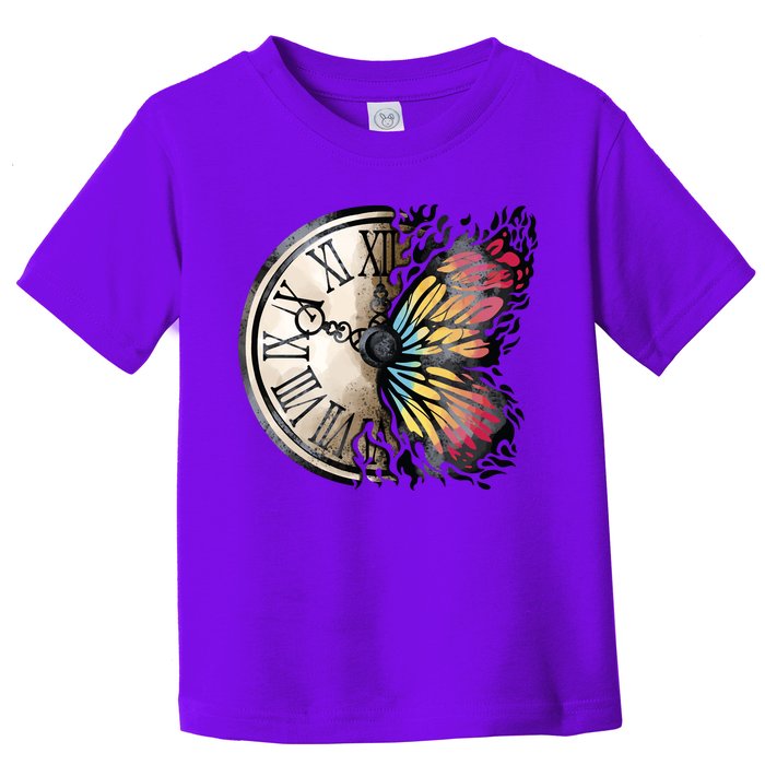 Butterfly Clock Design Toddler T-Shirt