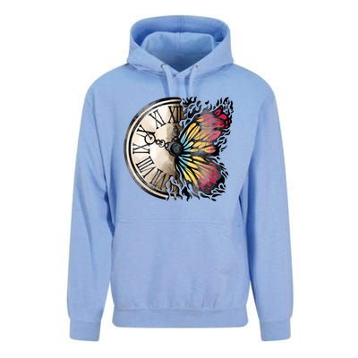 Butterfly Clock Design Unisex Surf Hoodie