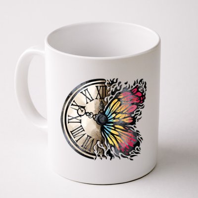 Butterfly Clock Design Coffee Mug