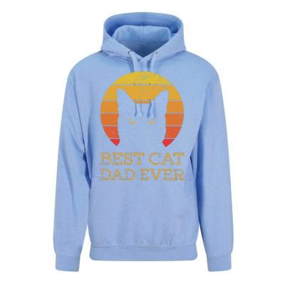 Best Cat Dad Ever Vintage Funny Cat Daddy Fathers Day Unisex Surf Hoodie