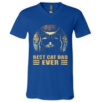 Best Cat Dad Ever FatherS Day V-Neck T-Shirt