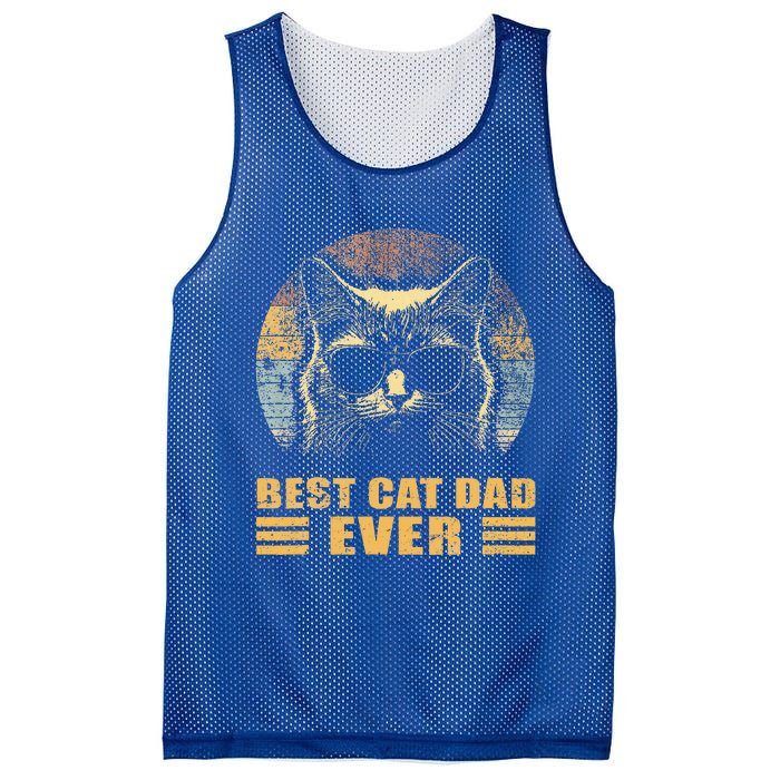 Best Cat Dad Ever FatherS Day Mesh Reversible Basketball Jersey Tank