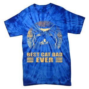 Best Cat Dad Ever FatherS Day Tie-Dye T-Shirt