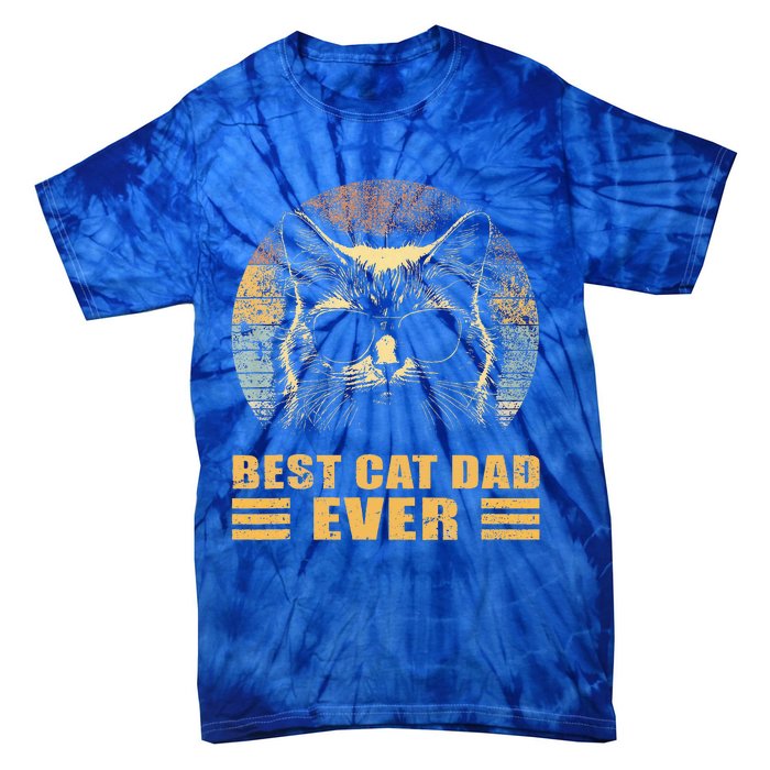 Best Cat Dad Ever FatherS Day Tie-Dye T-Shirt