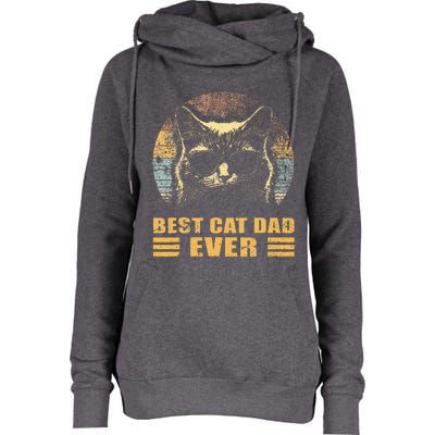 Best Cat Dad Ever FatherS Day Womens Funnel Neck Pullover Hood