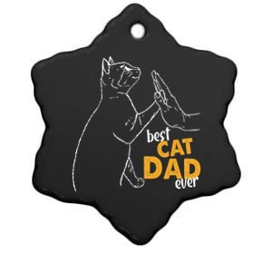 Best Cat Dad Ever Cat Daddy Father Cat Lovers Cat Dad Gift Ceramic Star Ornament