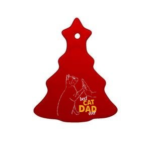 Best Cat Dad Ever Cat Daddy Father Cat Lovers Cat Dad Gift Ceramic Tree Ornament