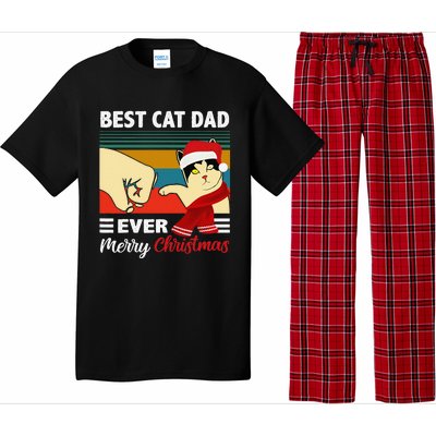 Best Cat Dad Funny Ever Vintage Cats Lover Christmas Pajama Set