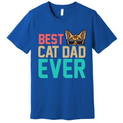 Best Cat Dad Ever Funny Bengal Cat Papa Gift Premium T-Shirt