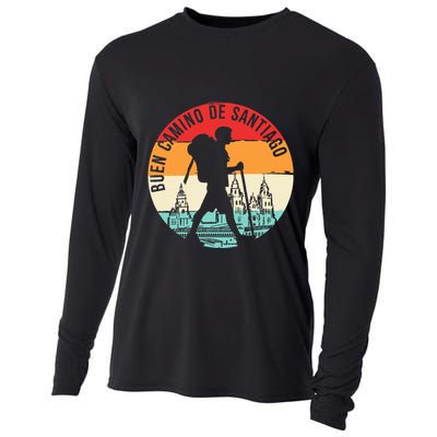 Buen Camino De Santiago De Compostela Cooling Performance Long Sleeve Crew