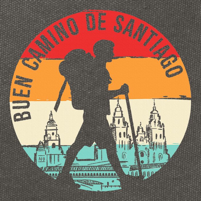 Buen Camino De Santiago De Compostela Cotton Canvas Backpack