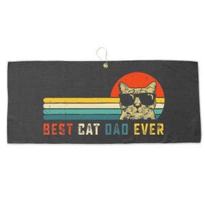 Best Cat Dad Ever FatherS Day Gift Cat Daddy Large Microfiber Waffle Golf Towel