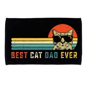 Best Cat Dad Ever FatherS Day Gift Cat Daddy Microfiber Hand Towel