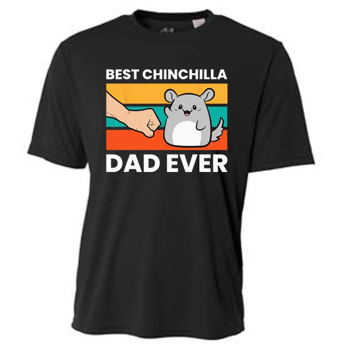 Best Chinchilla Dad Ever Funny Pet Chinchilla Cooling Performance Crew T-Shirt