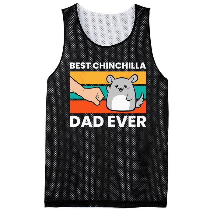 Best Chinchilla Dad Ever Funny Pet Chinchilla Mesh Reversible Basketball Jersey Tank