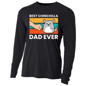 Best Chinchilla Dad Ever Funny Pet Chinchilla Cooling Performance Long Sleeve Crew