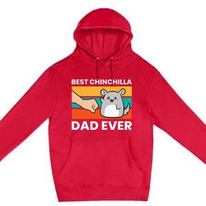 Best Chinchilla Dad Ever Funny Pet Chinchilla Premium Pullover Hoodie