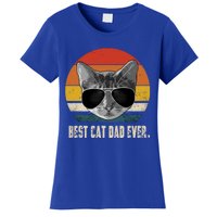 Best Cat Dad Ever Funny Gift Vintage Retro Cat Daddy Cat Father Gift Women's T-Shirt