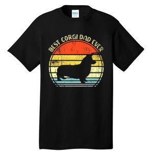 Best Corgi Dad Ever Retro Tall T-Shirt