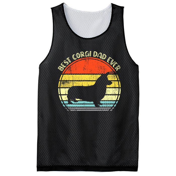 Best Corgi Dad Ever Retro Mesh Reversible Basketball Jersey Tank