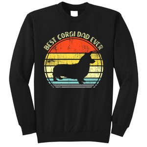 Best Corgi Dad Ever Retro Tall Sweatshirt