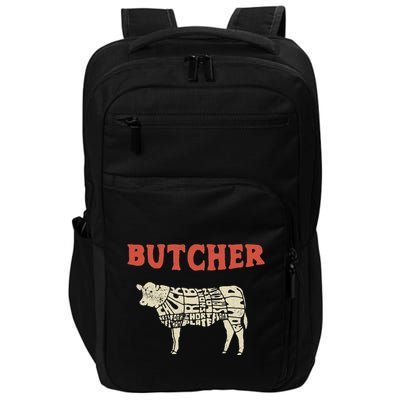 Butcher Cow Diagram Meat Lovers Steak Butchery Impact Tech Backpack