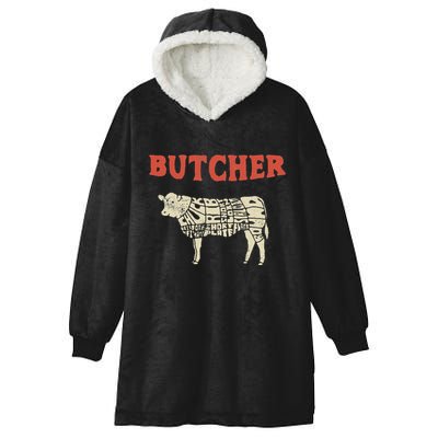 Butcher Cow Diagram Meat Lovers Steak Butchery Hooded Wearable Blanket