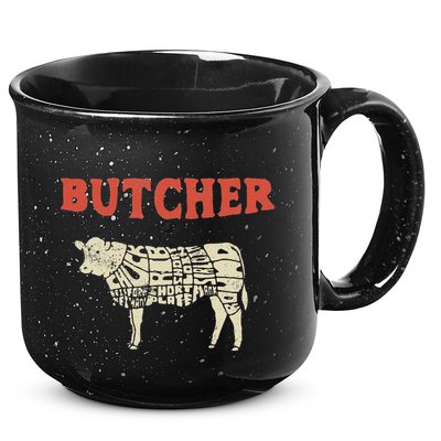 Butcher Cow Diagram Meat Lovers Steak Butchery 15oz Campfire Ceramic Mug