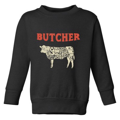 Butcher Cow Diagram Meat Lovers Steak Butchery Toddler Sweatshirt
